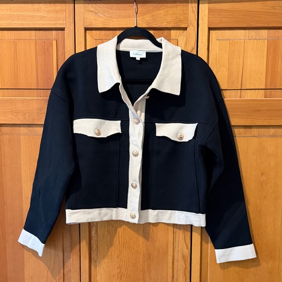 Bohme Kimber Contrast Knit Sweater Jacket - Picture 2 of 5